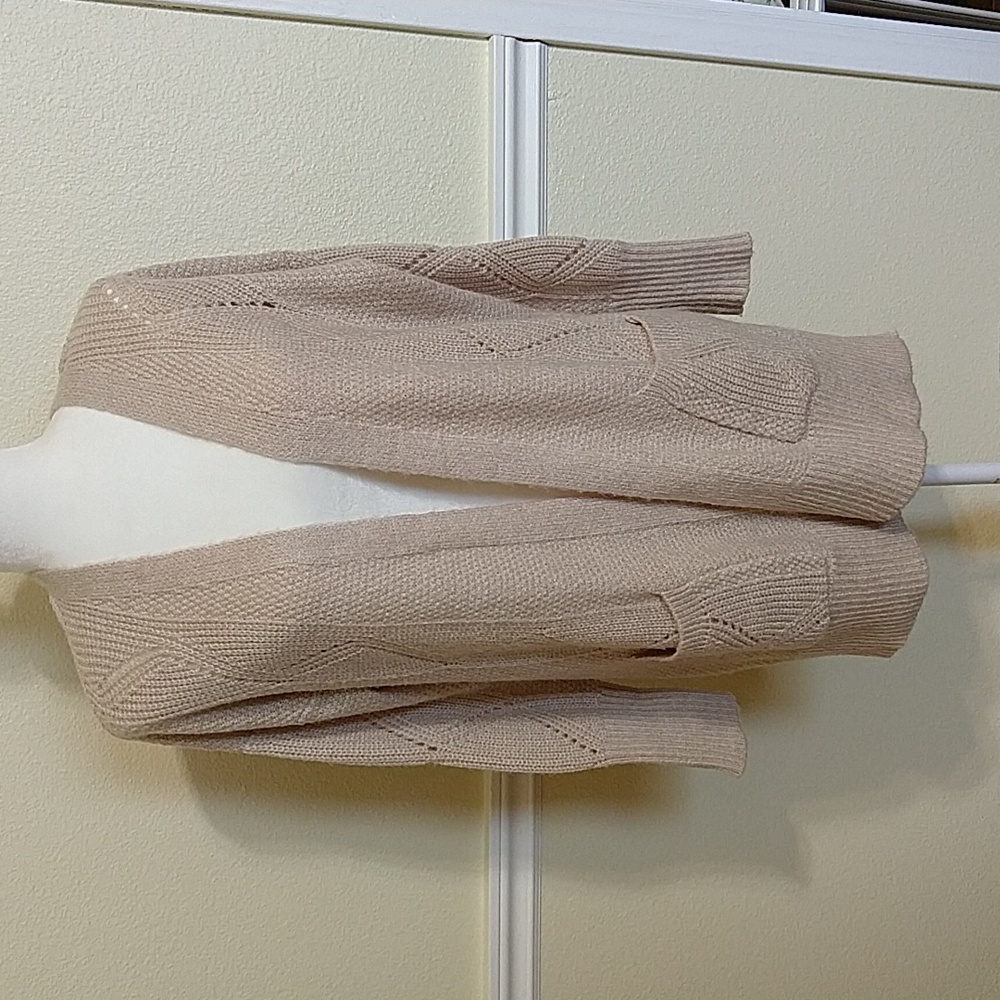 Pink Rose Oversized Open Front Cardigan